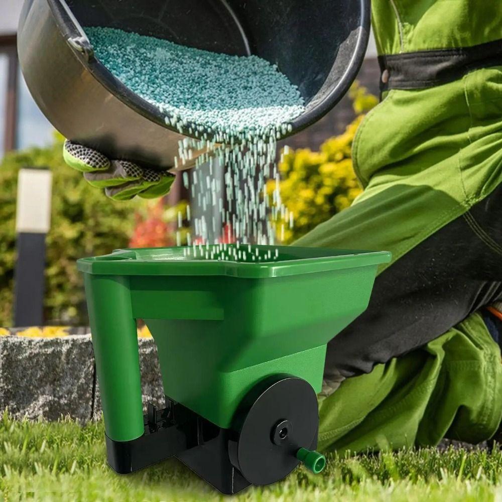 Easy Crank Hand Crank Spreader Even Dispersal Multipurpose Dispenser Daily Planting