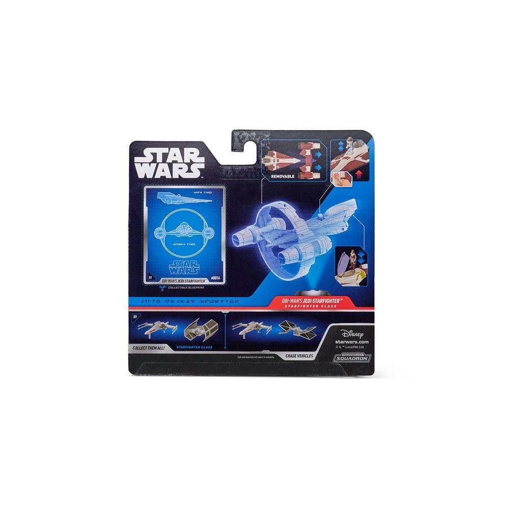 Jazwares Star Wars Micro Galaxy Squadron Звездный истребитель джедаев ОБИ-ВАН Кеноби R4-P17 5-дюймовый корабль с микрофигурками