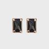 2022 High-End Black Agate Mini Sterling Silver Earrings for Women