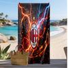 Пляжное полотенце с принтом AC Milan, быстросохнущее, мягкое, портативное, большое, прямоугольное, пляжное покрывало для путешествий, бассейна