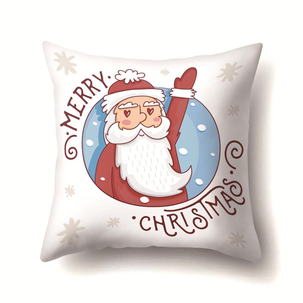 Christmas Santa Claus, Trees, Etc. Polyester Pillow, Sofa Cushion, Bedside Decoration
