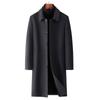 Winter Men's Woolen Coat Business Casual Long Plush Thickened Woolen Coat