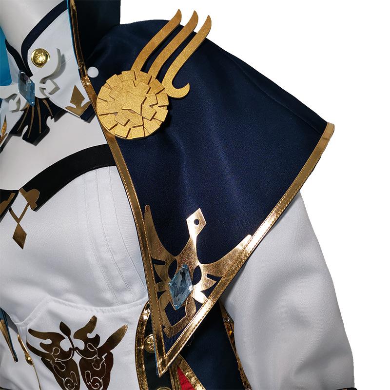 Игра Косплей Костюм Жан Gunnhildr Aldult Женщина Топ Брюки Плащ Головной Убор Парик Хэллоуин Рейв Вечеринка Аниме Костюм