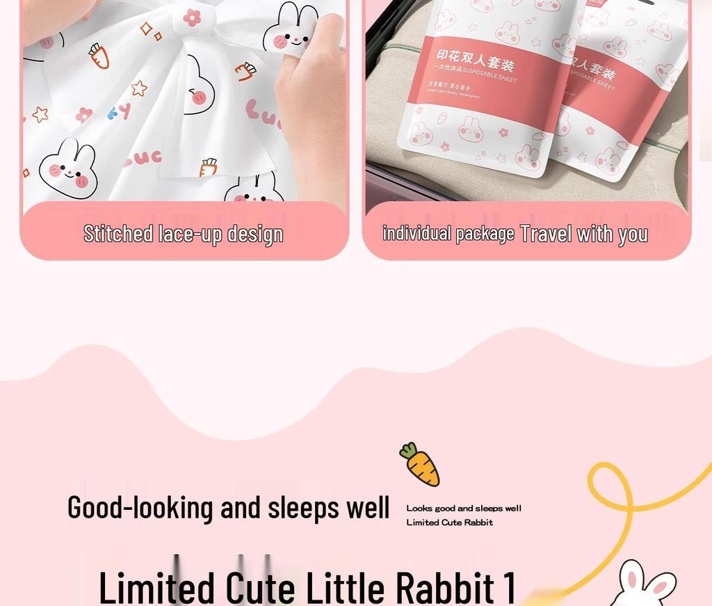 Одноразовый гостиничный постельный набор: Двухслойные непромокаемые простыни, пододеяльник и наволочки, покрывало - дорожный набор из четырех предметов