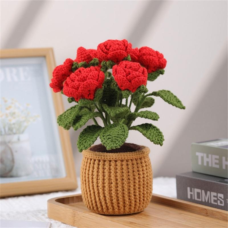 DIY Animals Crochet Starter Kits Plant Crochet Yarn Set Beginners Crochet Kits Learn to Crochet Set by English Video