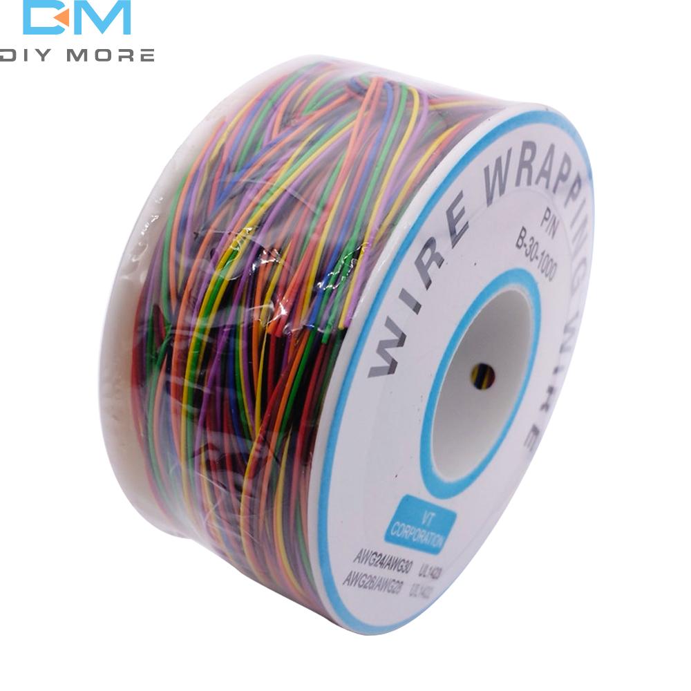250M 30AWG Провод Кабель 8 Цветов Пайка Печатных Плат Fly Iine 0.55мм Макетная Плата Соединительный Провод Цветная Изоляция Обертка Кабеля Луженый Чистый Медь