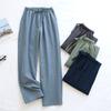 Cotton Men and Women's Homewear Spring and Fall Sleeping Pants Couple Pants Thin Section Plaid Home Pajama Pants Casual Soft