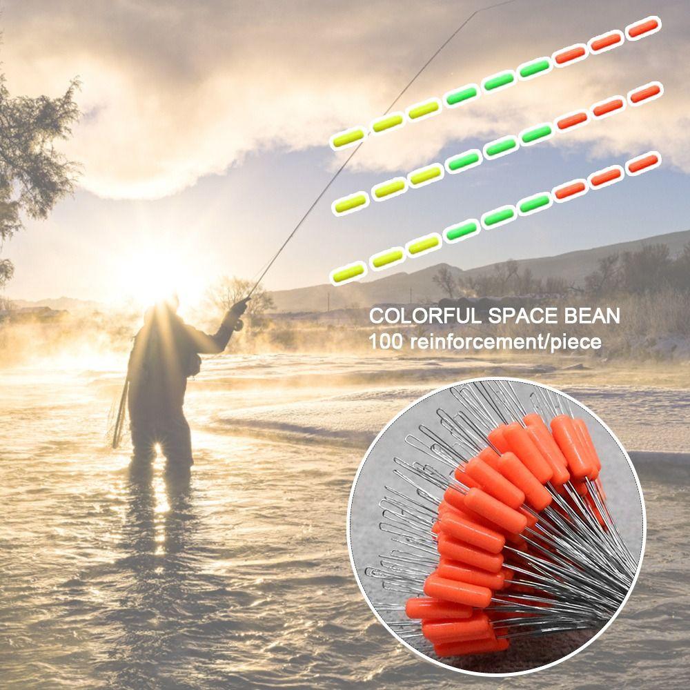 200pcs Float Rubber Bean Line Tackle Accessories Space Beans  Lakes Rivers Sea