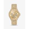 Крупные золотистые часы Camille Pavé MK6958