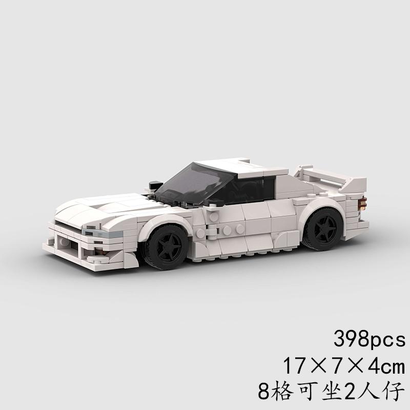 Классическая Speed Silvia S14 Городская модель MOC Идеи для сборки моделей гоночных автомобилей Super Race F1 Техническое транспортное средство кубик Рождественский подарок