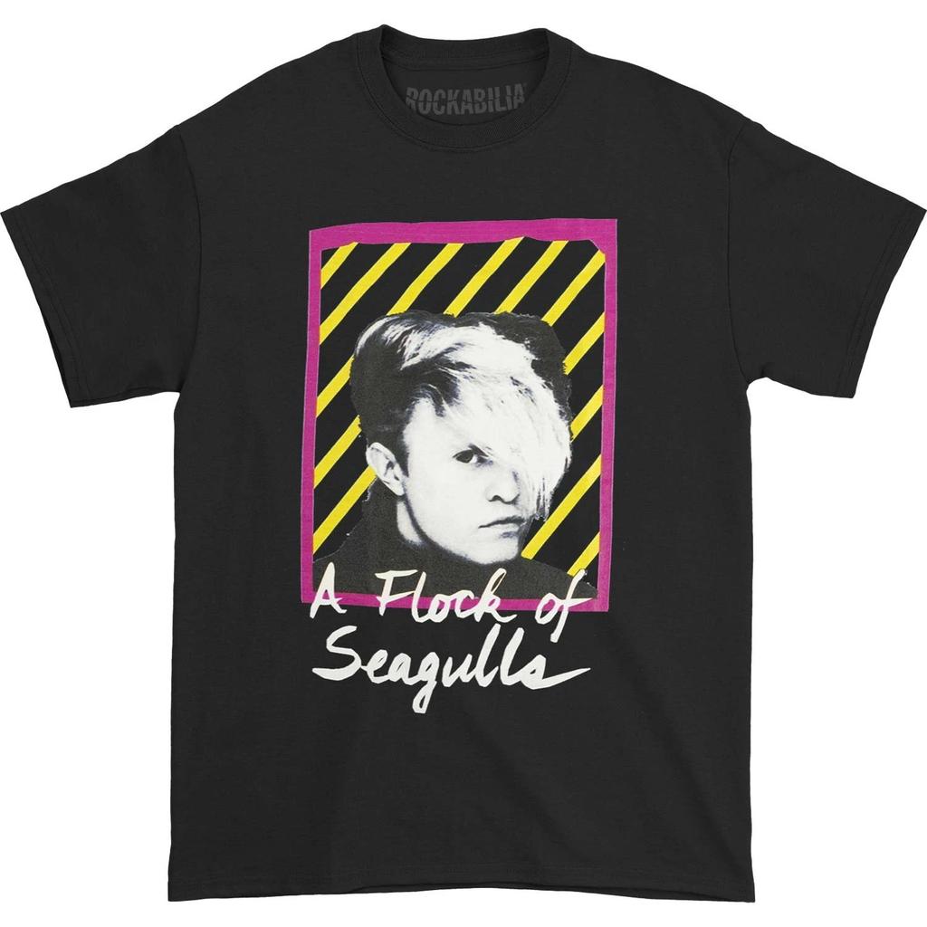 Men's A Flock Of Seagulls Neon T-shirt XX-Large Black