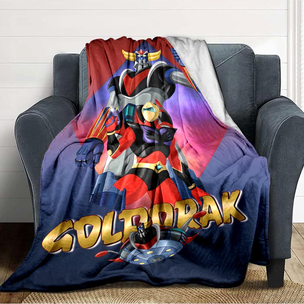 1pc UFO Robot Grendizer10 Blanket, Gift, for Men and Women, Soft Blanket, Good for Sofa Bed Couch Travel, Lightweight Flannel Blanket