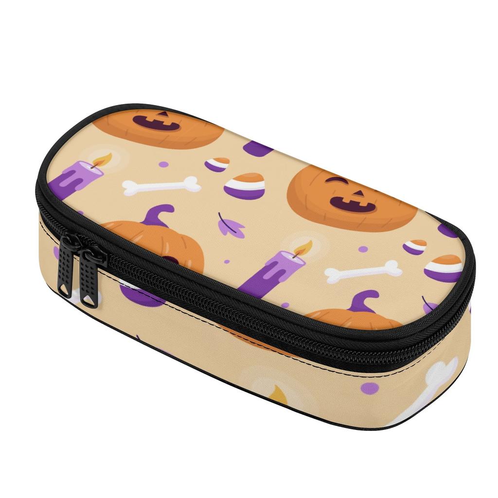 Pen Case Classic Design Strong Polyester Fabric Smooth Zipper with Mesh Pocket Removable Divider and Pen Slots for Students