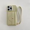 Luxury Litchi Peel Pattern PU Leather Case For iPhone 15 14 13 12 11 Pro Max Small Mirror Card Holder Lanyard Wallet Cover