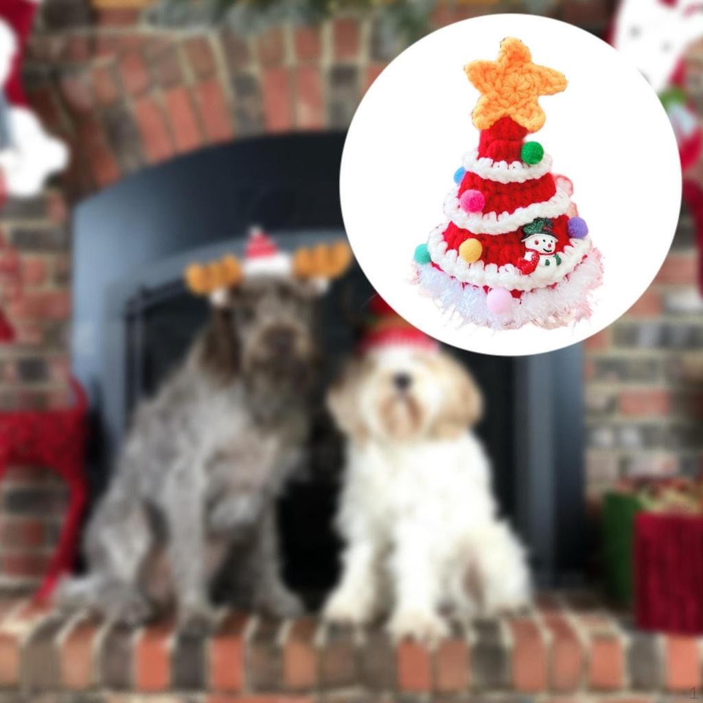 Рождественская шапка для собак, косплей, фотореквизит, праздничные украшения, головные уборы для домашних животных для повседневного костюма