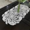 Pastoral Style Embroidery Crocheted Oval Tablecloth Table Mat Set Tea Set Fruit Tray Vase Non-slip Christmas Wedding Decoration