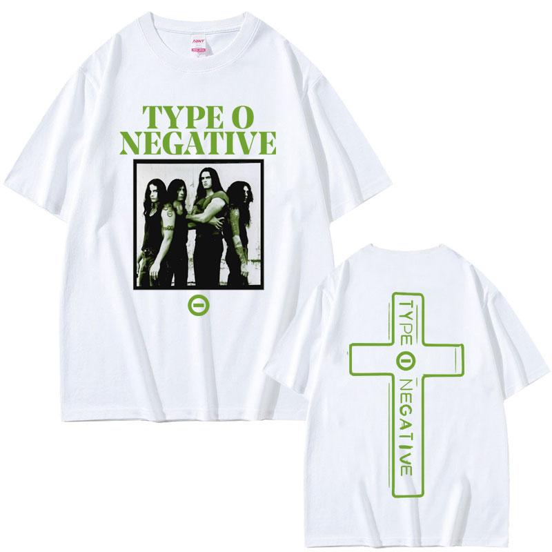 Футболки Rock Band Type O Negative с двусторонней печатью, унисекс, женские, винтажные, готические, оверсайз, 100% хлопок