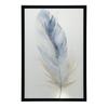 Niebiesko-Złote Pióro Niebiesko-Złote Pióro, 70X100 Cm, Bez Ramy, Płótno Premium Na Blejtramie