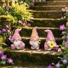 Decorative Desktop Accents for Home Halloween Gnome Resin Statue, Spring Butterfly Bird Flower Indoor Outdoor Garden Ornaments Figurine Patio,