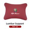 LMRGZ1 Leather Car Seat Neck and Back Pillow Breathable Accessories For Alfa Romeo 159 Giulietta Giulia 147 Mito 156 166 GT