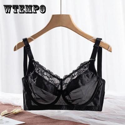 Нижнее белье женское, полная чашка со стальным кольцом на опоре для предотвращения провисания, грудь большого размера, маленький летний ультратонкий бюстгальтер