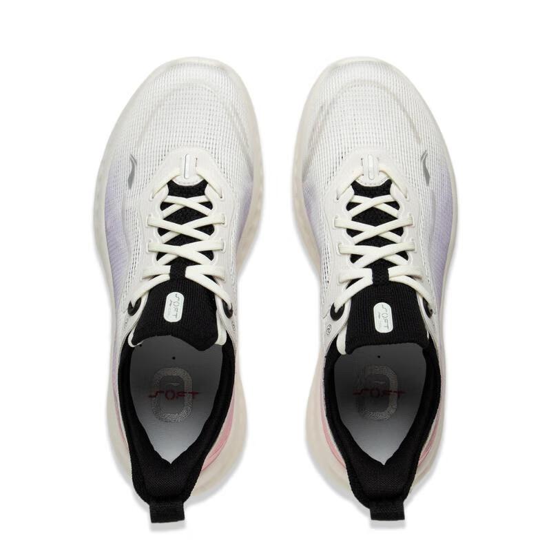 Li Ning SOFT COOL 2 Повседневная обувь Женская Низкие Кеды Цвет: Облачно-фиолетовый, Розовый бальзамин AGLV010-6