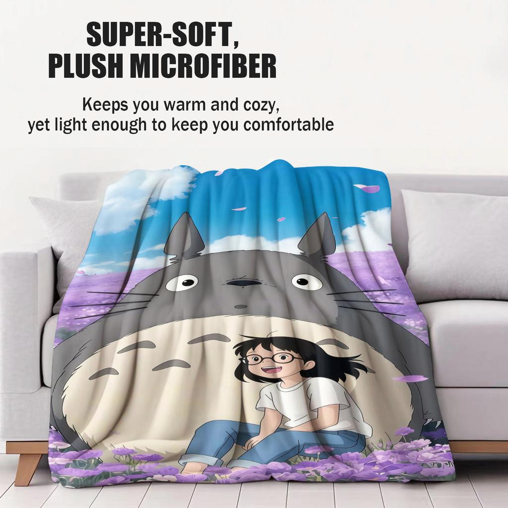 Classic Cartoon Anime TTotoros Blanket For Office Travel Comfort Leisure Camp Travel Multifunctional Universal Blanket Fan Gift