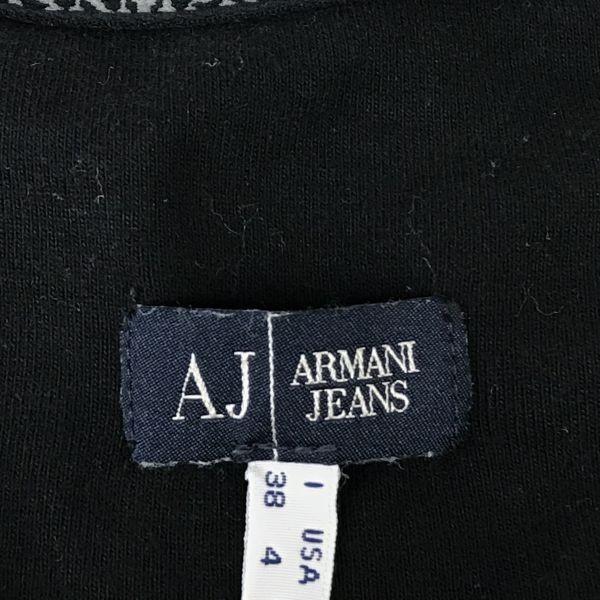 Armani Jeans / Футболка с коротким рукавом [Женская M / 38 / Черная] Официальная бирка Giorgio Armani Japan / Топы / Рубашки(ИСПОЛЬЗОВАЛ)