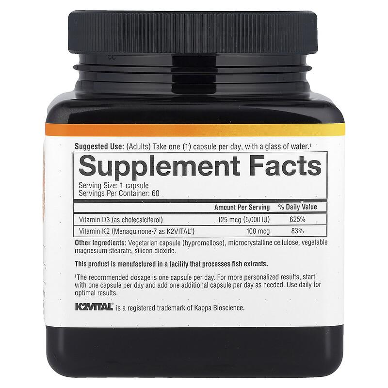 K2D3 Essential Daily Vitamins, 60 Vegetarian Capsules