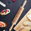 Рельефная скалка из массива дерева, скалка для печати с лазерной гравировкой, гравированный ролик для теста