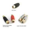 RCA Female To Female F/F Joiner Couplers AV Audio Video Adapter Copper Cable Connector Jack Plug Gold Plated Speaker 3types