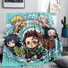 Demon Slayer Tanjiro Print Flannel Blanket, Ultra Soft High Quality All Seasons Warm Throw, Home Decor Cozy Blanket, Perfect Christmas Gift