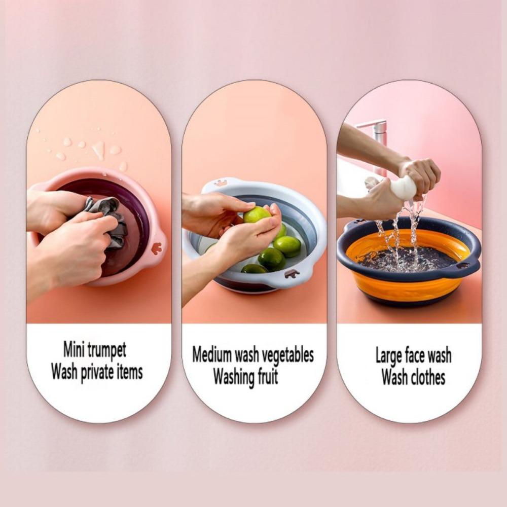 Портативный складной умывальник, пластиковый дорожный складной умывальник, безопасный прочный складной умывальник для ванной комнаты, бытовые принадлежности