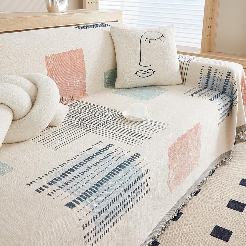 Chenille Sofa Towel for All Seasons, Anti-cat Scratch Sofa Cover, Living Room All-inclusive Dust-proof Sofa Cover Blanket