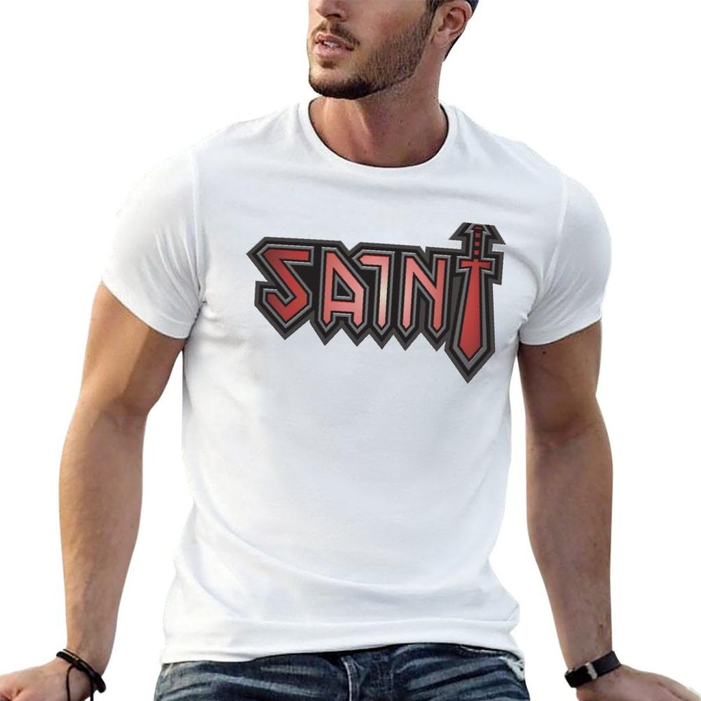Saint Logo Metal TShirt Unisex t shirts cotton t shirts for Unisex slim fit t shirt for Unisex Tshirt