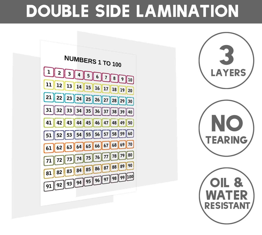 Traceease Образовательный плакат для начальной школы, упаковка из 25 ламинированных детских обучающих плакатов