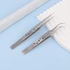 2Pcs Industrial Tweezers Electronics Anti-Static Curved Straight Tip Precision Stainless Diy Hand Tools Sets Forceps Phone Repai