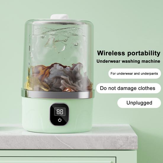 Портативная стиральная машина для нижнего белья, перезаряжаемая, беспроводная, мини-стиральная машина, дорожная стиральная машина, мини-стиральная машина со светодиодом