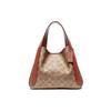 COACH Hadley Coated Canvas With Leather Handbag Medium Women's Old Rose & Yellow & Rusty 79251-B4NQ4