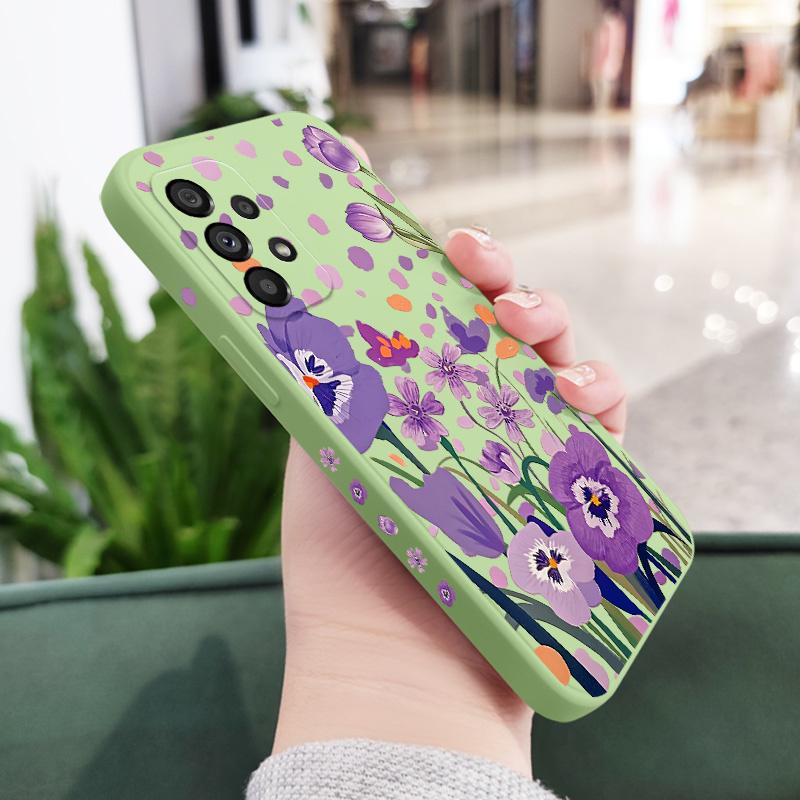Фиолетовый Чехол-Брелок Тюльпан Для Samsung Galaxy A73 A53 A33 A23 A13 A03 A72 A52 A52S A32 A22 A12 A02 A02S A71 A51 A31 A21S 4G 5G Чехол
