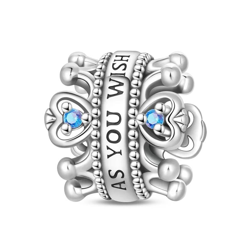 Шармы-короны Бусина-череп Оригинальные медные инкрустированные цирконием подвески Подходят для браслета, ожерелья Подарок для любителя ювелирных изделий