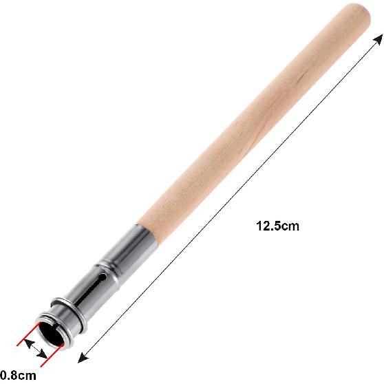 Chinco 12 Pieces Wooden Pencil Extenders Art Pencil Lengthener Crayon Extension with Aluminum Handle for School Office Supplies