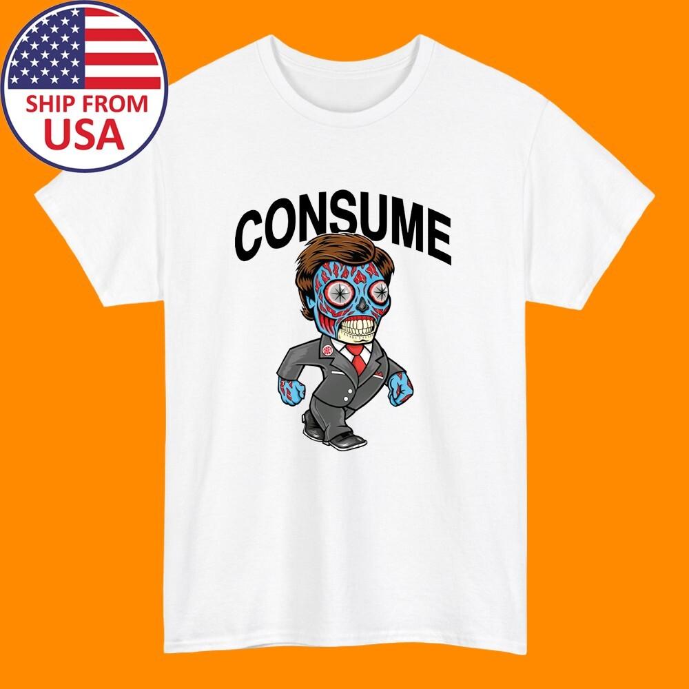 They Live CONSUME Movie Men#039;s White Size S to 5XL Unisex T-Shirt