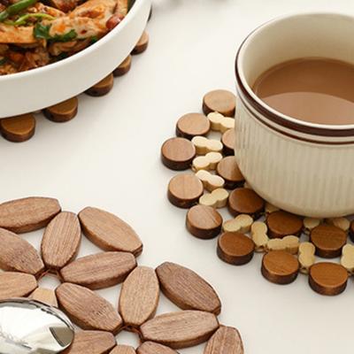 Бамбуковая подставка под стакан, квадратная круглая, бытовая, коврик для кастрюли, теплоизоляция, водонепроницаемая, нескользящая чашка, предметы домашнего обихода и декора, кухонная утварь