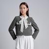 Velwin Autumn New Small Fragrant Style Contrasting Elegant Commuting Classic Coat
