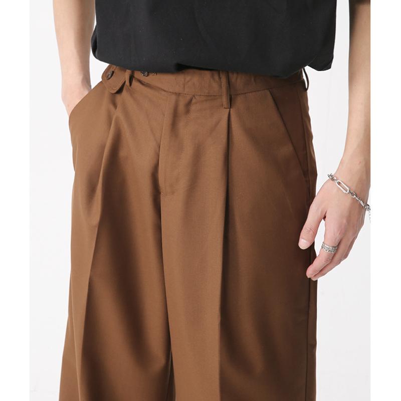 Прямые брюки больших размеров, весенне-осенние мужские простые свободные брюки со средней талией