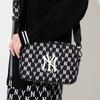 MLB Серия Monogram Винтажный Цветочный Принт Логотип Буквой NY Yankees Полиэстер Сумка через плечо Универсальная сумка через плечо Черный 3ACRS022N-50BKS