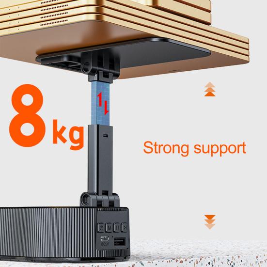 Подставка для телефона с возможностью вращения на 360 градусов, беспроводным динамиком Bluetooth и подсветкой RGB, регулируемым по высоте держателем для мобильного телефона