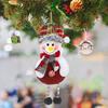 Christmas Hanging Decoration Reindeer Cloth 3D Santa Claus Snowman Bear Doll Pompom Leg Cute Handmade