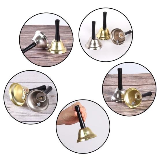 Рождественский колокольчик с деревянной ручкой Jingle Bells Clear Tone Handbell для Санта-Клауса